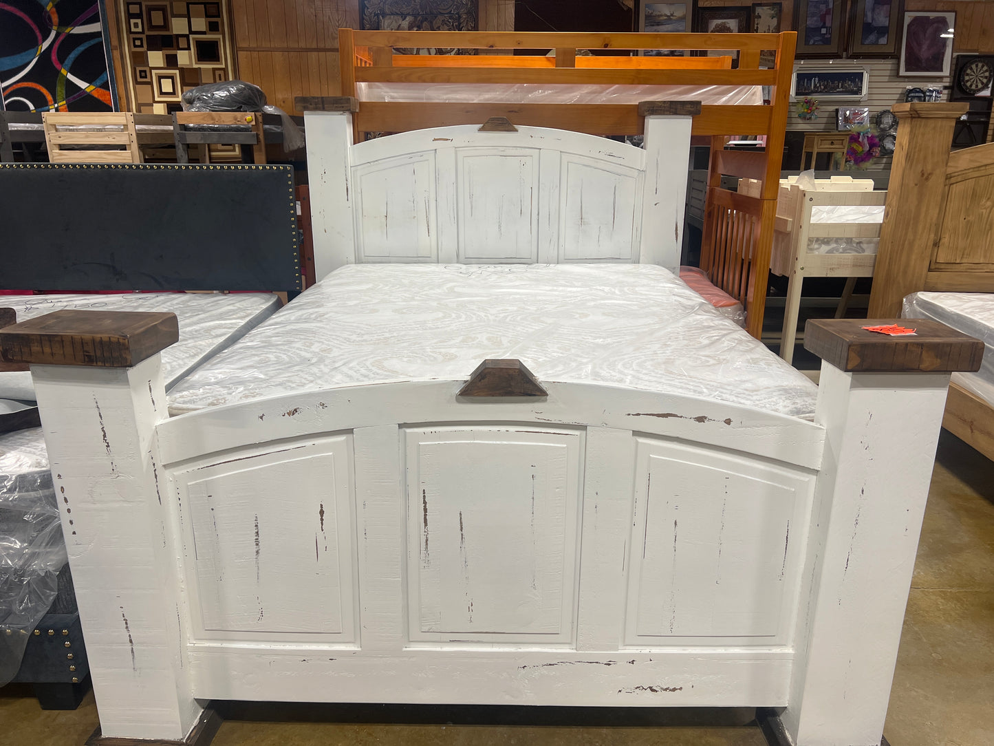 Rustic Bed frame (white)